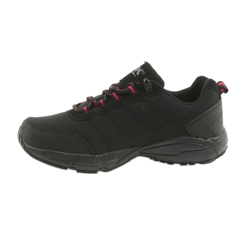 DK 18378 softshell trainers black red 2