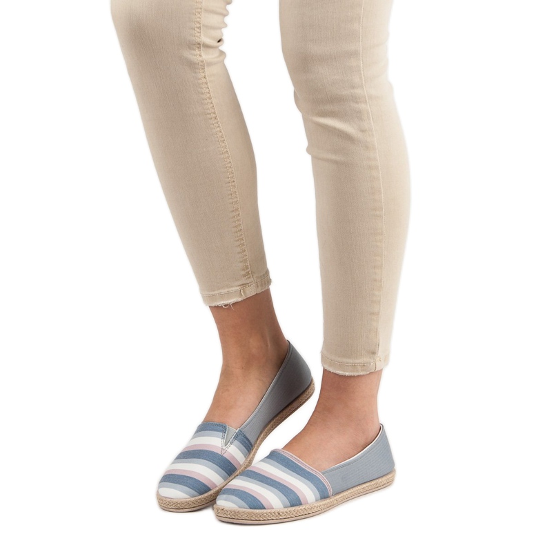 Sweet Shoes Striped Slipons grey multicolored 1