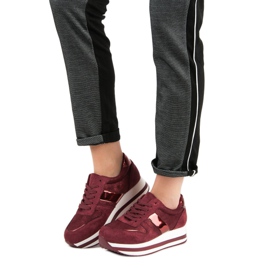 Bestelle Fashionable burgundy sneakers multicolored red 2