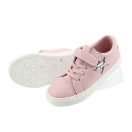 Big Star Velcro sneakers star 374104 pink grey 5