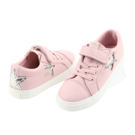 Big Star Velcro sneakers star 374104 pink grey 4