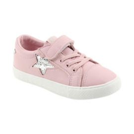 Big Star Velcro sneakers star 374104 pink grey 1