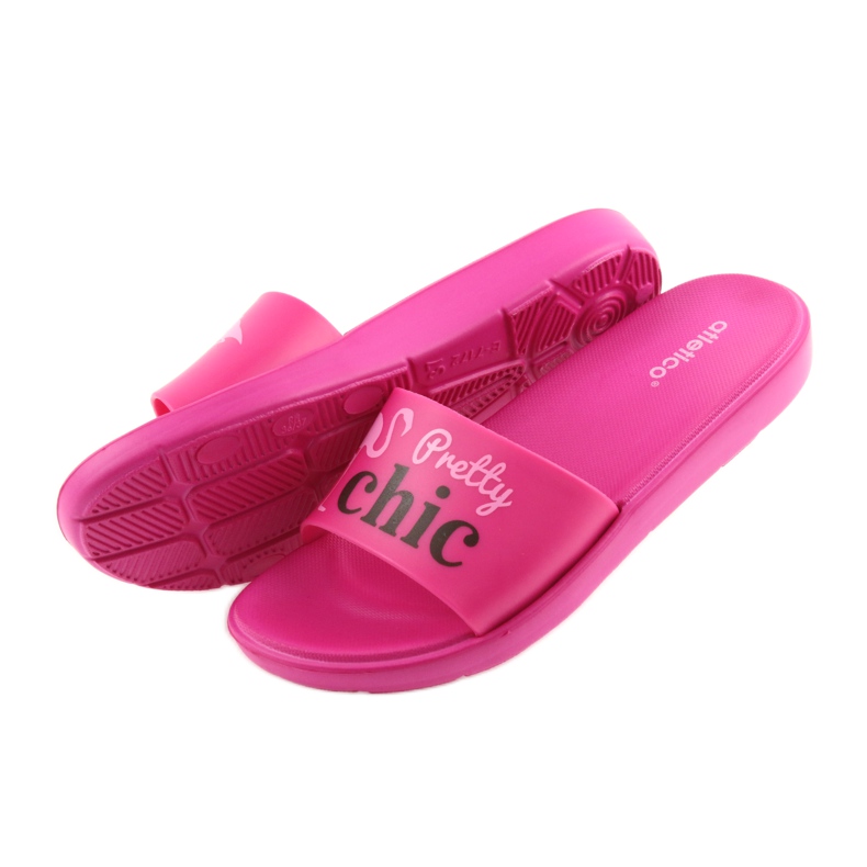 Flamingos Atletico women's slippers black pink 5