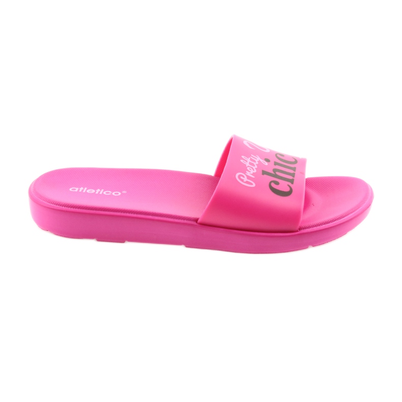 Flamingos Atletico women's slippers black pink 1