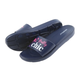 Flamingos Atletico women's slippers white pink navy blue 5