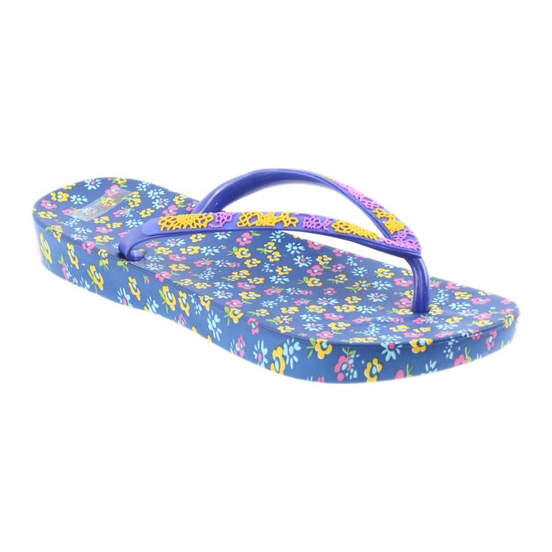 Atletico Women's flip-flops with flowers purple blue yellow pink 1