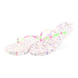 Atletico Women's flip-flops with flowers white violet green pink 3 Atletico Women's flip-flops with flowers white violet green pink 3