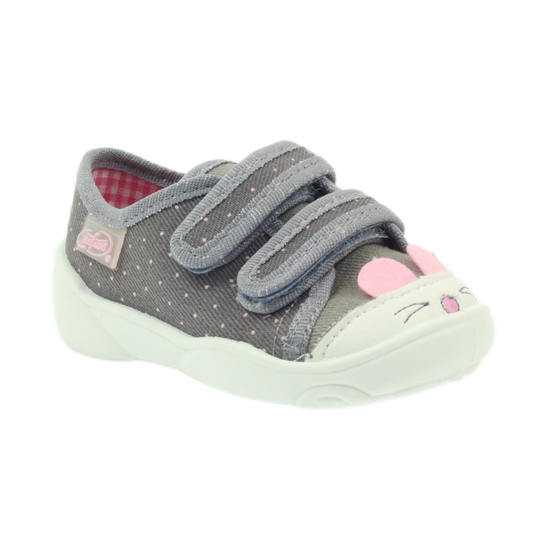 Befado children's shoes 907P101 grey pink 1