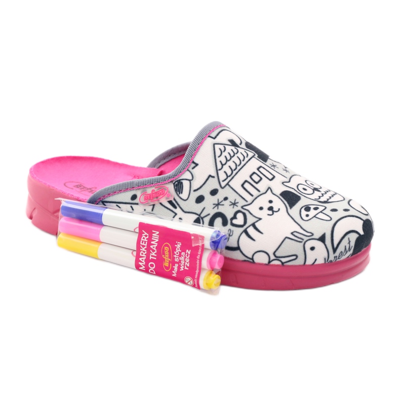 Befado children's shoes coloring pattern 708X003 pink white 2