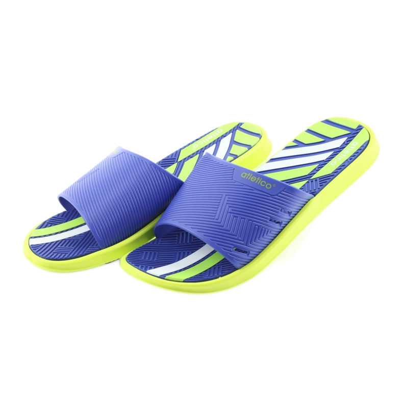 Men's slippers for the Atletico lime pool blue green 3