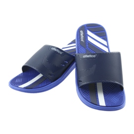 Atletico men's navy blue slippers for the pool white 5 Atletico men's navy blue slippers for the pool white 5
