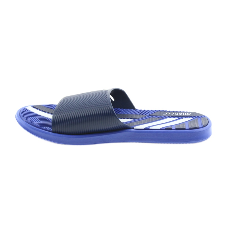 Atletico men's navy blue slippers for the pool white 2 Atletico men's navy blue slippers for the pool white 2