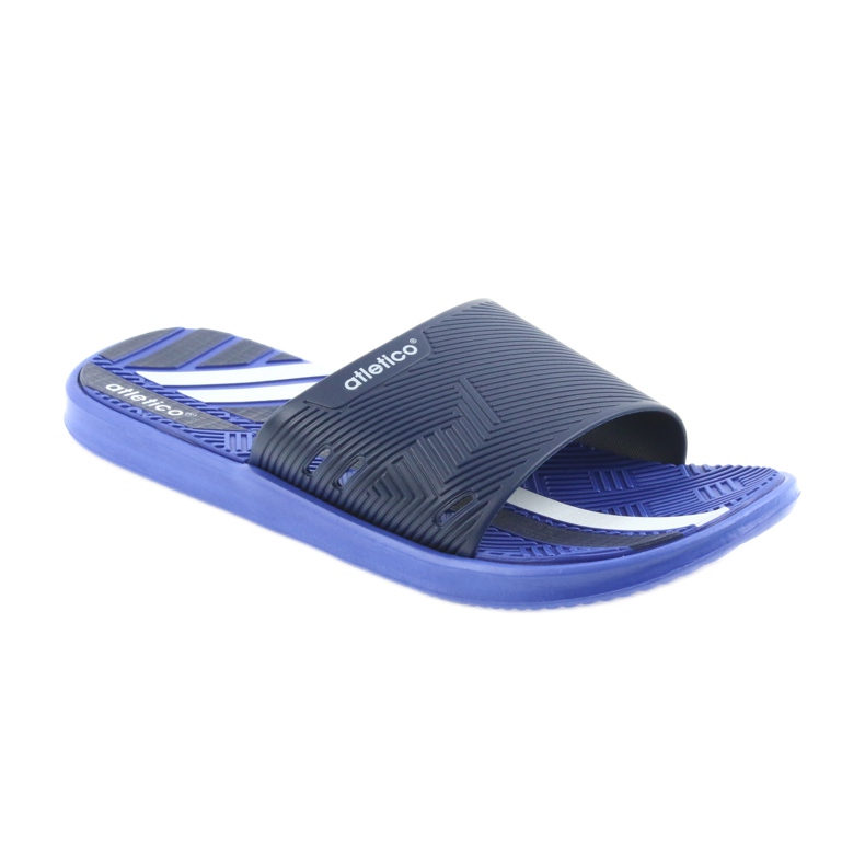 Atletico men's navy blue slippers for the pool white 1 Atletico men's navy blue slippers for the pool white 1