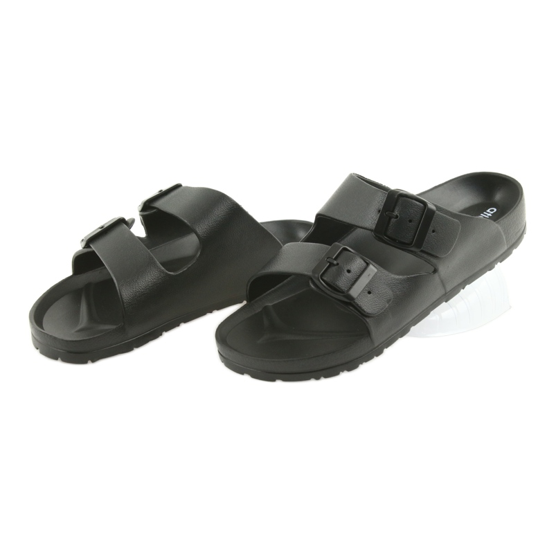 Atletico black men's profiled slippers 3