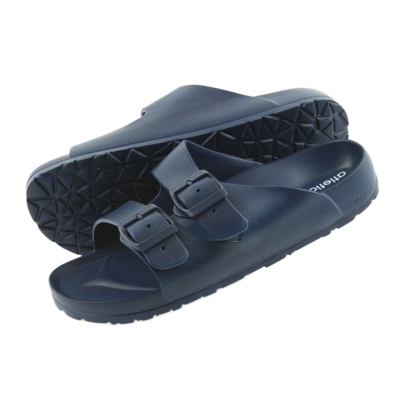 Atletico navy blue men's profiled slippers 4