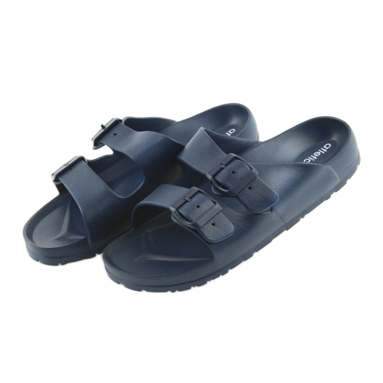 Atletico navy blue men's profiled slippers 3