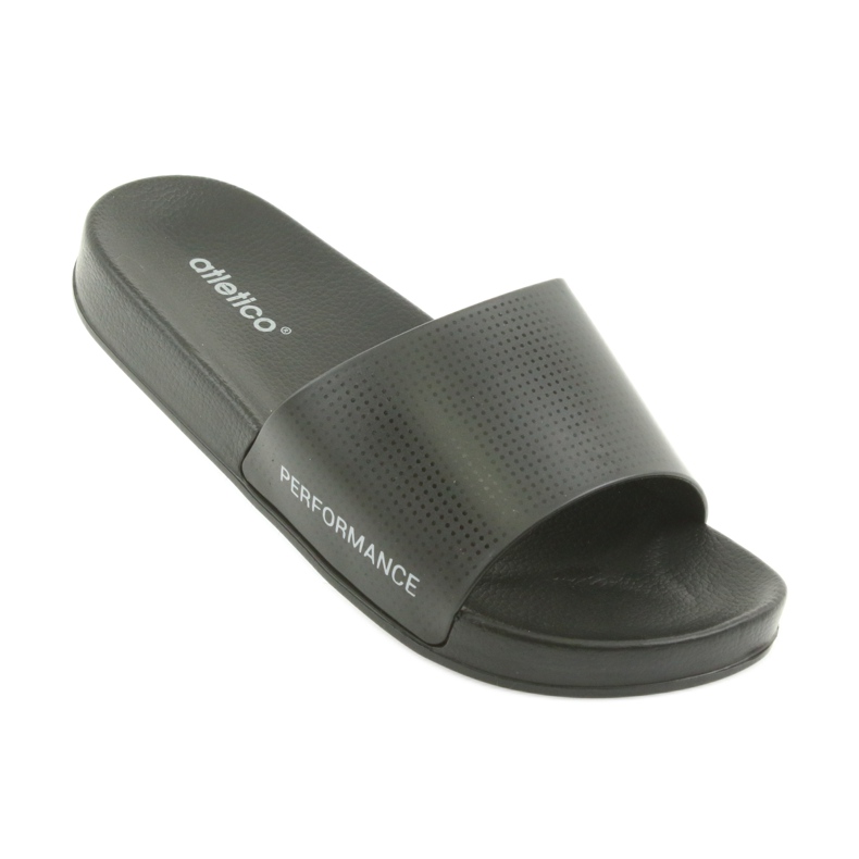 Atletico black men's profiled slippers 5