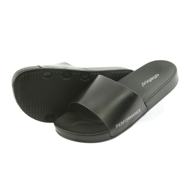 Atletico black men's profiled slippers 4