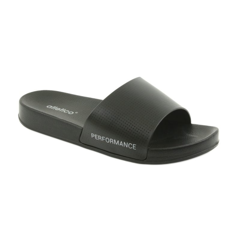 Atletico black men's profiled slippers 1