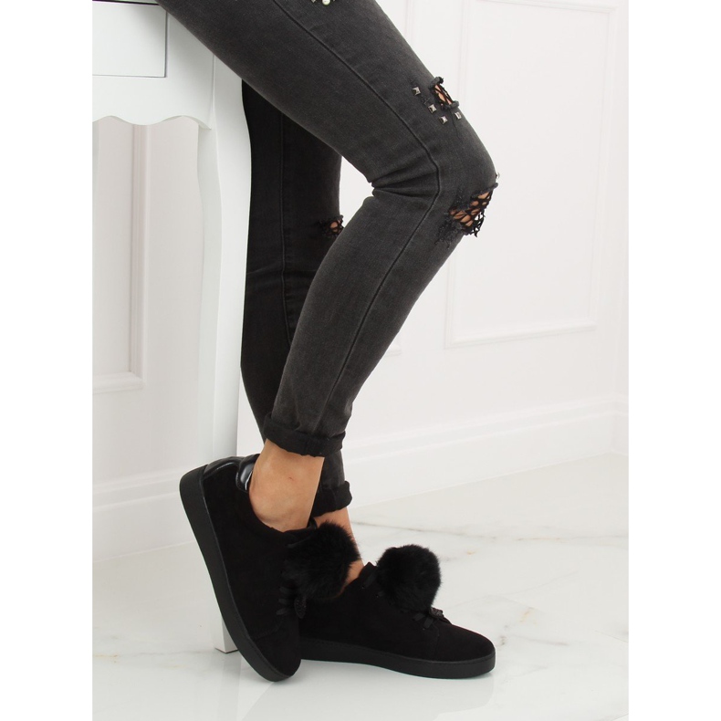 Black women's sneakers 68-95 Black 2