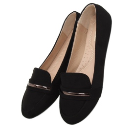 Black 3C-9 Black women's loafers 1