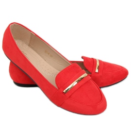 Red 3C-9 Red women's loafers 1