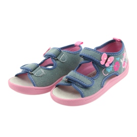 American Club Children's shoes slippers sandals American leather insert 37/19 blue pink 3