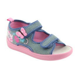 American Club Children's shoes slippers sandals American leather insert 37/19 blue pink 1