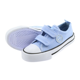 Velcro sneakers American Club LH50 blue children's shoes white 4