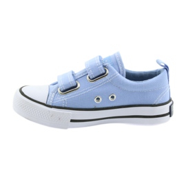 Velcro sneakers American Club LH50 blue children's shoes white 2