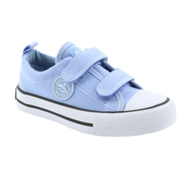 Velcro sneakers American Club LH50 blue children's shoes white 1