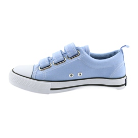 Sneakers American Club blue LH49 velcro white 2