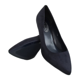 Pumps with low heels navy blue 123-2 Blue 1