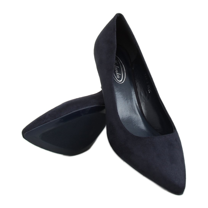 Pumps with low heels navy blue 123-2 Blue 1