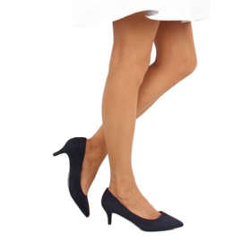 Pumps with low heels navy blue 123-2 Blue 2