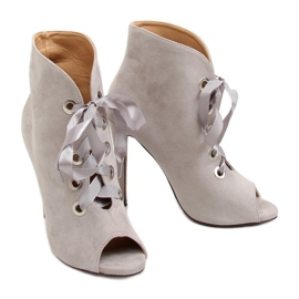 Gray Boots with open fingers 680-32 Gray grey 1