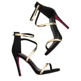 Black sandals on a high heel 988-58 Black 1