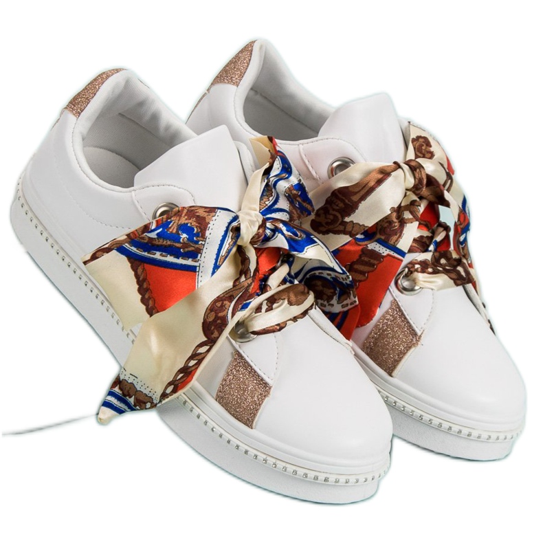 Sports Shoes Tied With A Ribbon white 2
