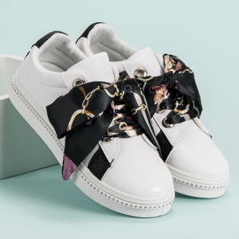 Sports Shoes Tied With A Ribbon white 1