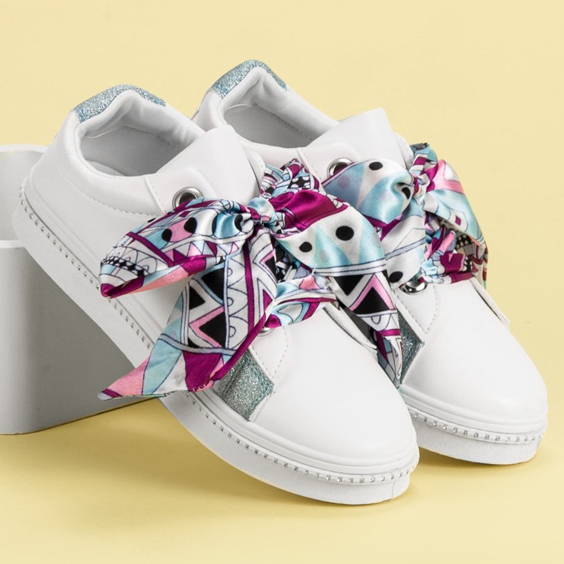 Sports Shoes Tied With A Ribbon white 1