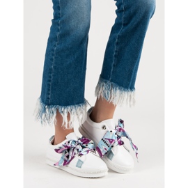 Sports Shoes Tied With A Ribbon white 2