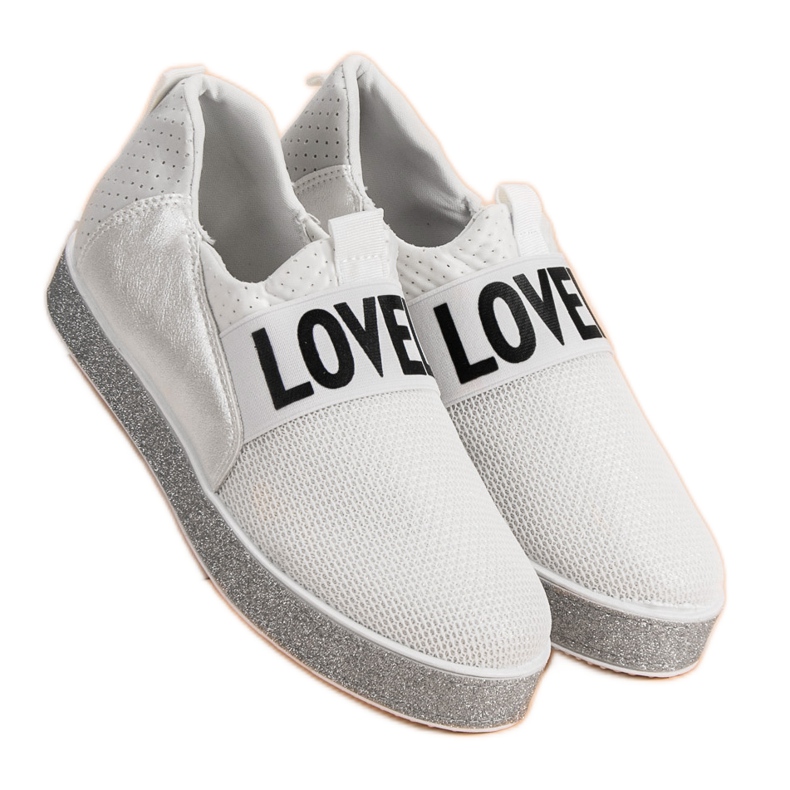 Bestelle Slip-on Sneakers With Glitter white 2 Bestelle Slip-on Sneakers With Glitter white 2