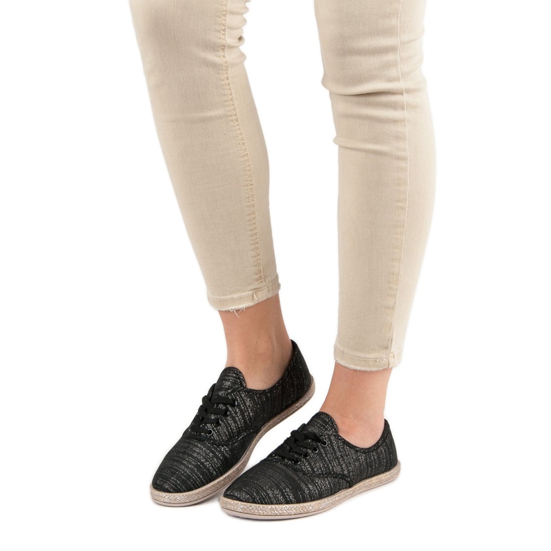 Sweet Shoes Lace-up Espadrilles black 2