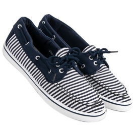 McKey Fashionable navy loafers white blue 1 McKey Fashionable navy loafers white blue 1