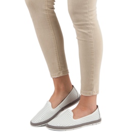 Filippo Leather Openwork Lords white 1