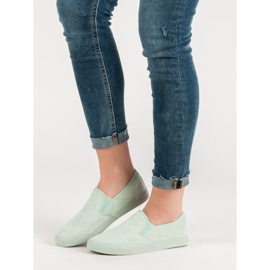 Suede Slip On Sneakers green 2