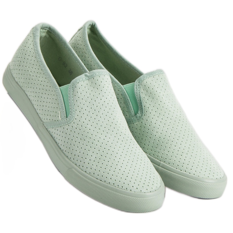 Suede Slip On Sneakers green 1