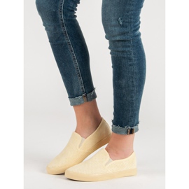 Suede Slip On Sneakers yellow 2
