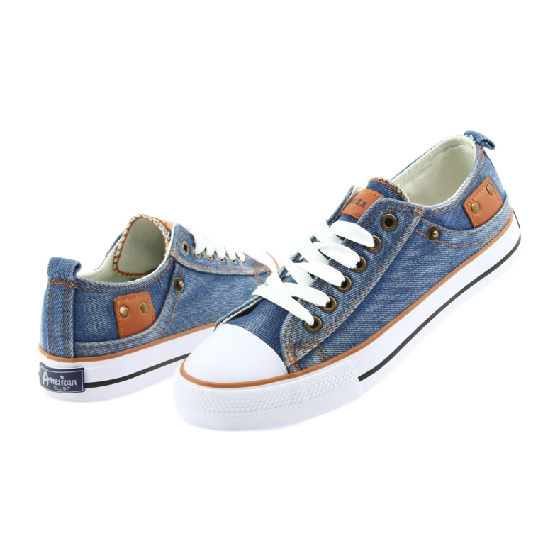 American Club dk jeans tied sneakers blue 5