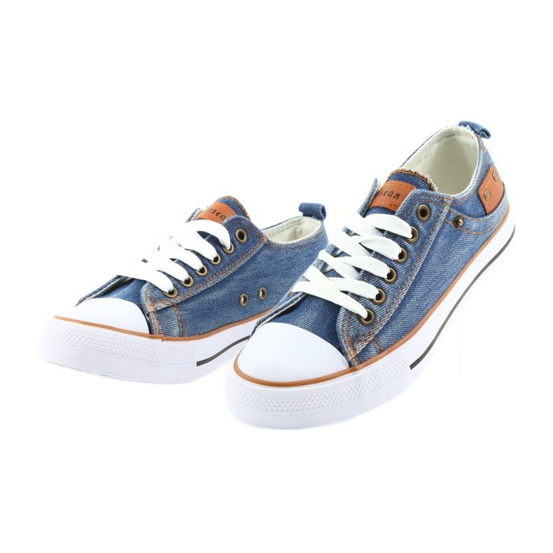 American Club dk jeans tied sneakers blue 3